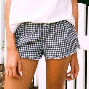 Brandy Melville navy gingham shorts